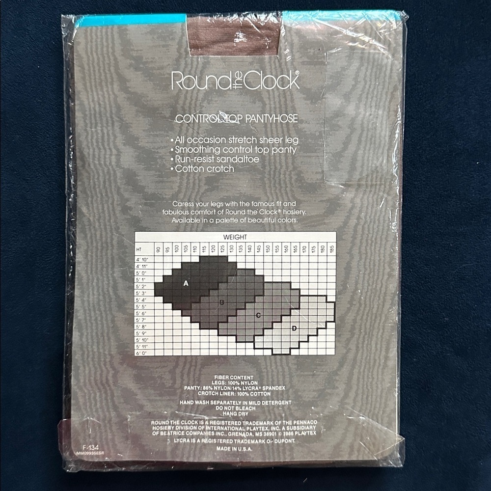 Vintage Round The Clock Control Top Pantyhose In Satin Taupe - Picture 2 of 2